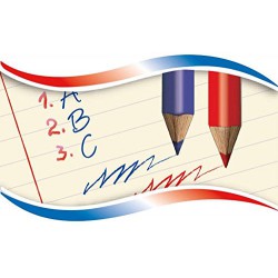 Kores TWIN Jumbo háromszögletű postairón, piros-kék, szóló