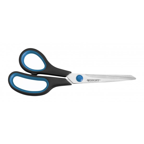 Westcott Easy Grip olló 20cm, balkezes, fekete-kék