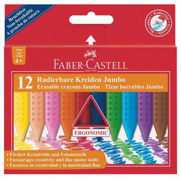 Faber-Castell JUMBO GRIP zsírkréta, 12db, háromszögletű