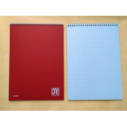 Blasetti ONE COLOR fejben spirálozott füzet A4, 60 lap, 80g, kockás, többféle színben