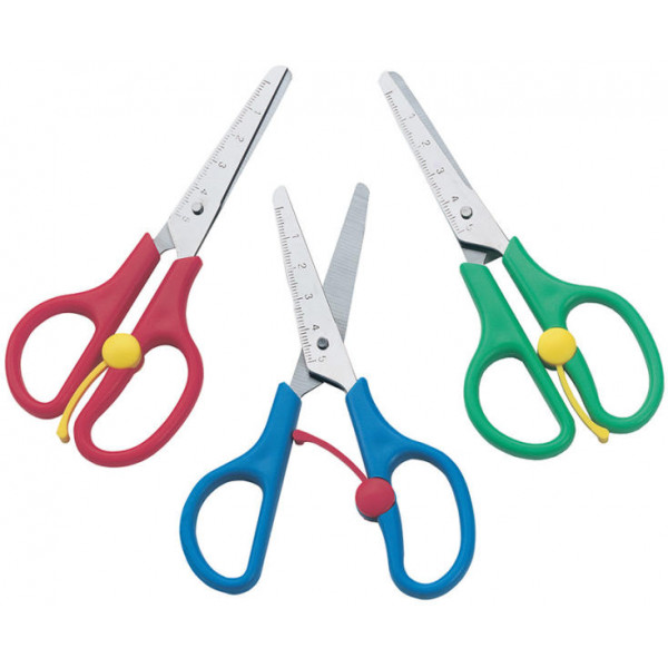 Herlitz gyerekolló 13cm, tompa, rugós, balkezes