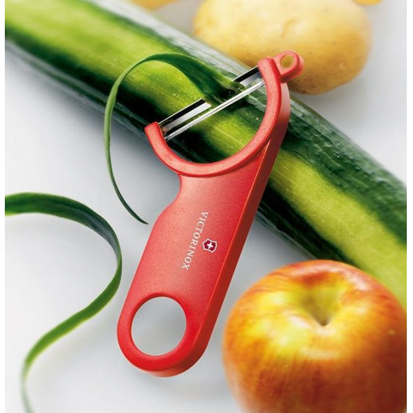 Victorinox ingapengés, ferde nyakú krumplihámozó - zöldséghámozó, bordó