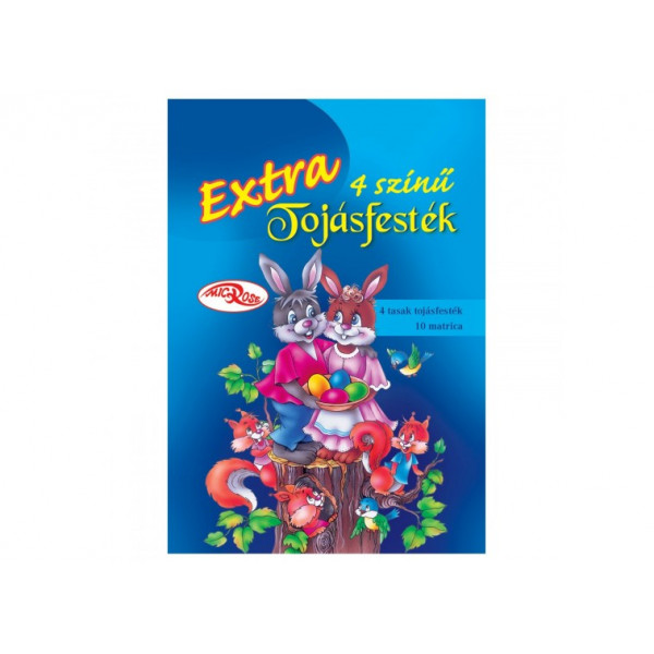 EXTRA húsvéti tojásfesték készlet (4 festék +10 matrica)