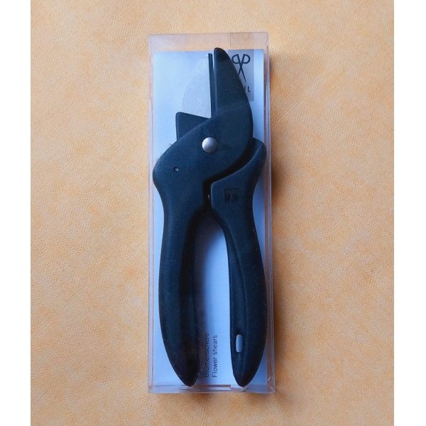 PAUL virágvágó olló, max. 5mm átvágás, rávágó, kétkezes, fekete