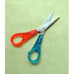 Heyda gyerekolló 13cm, hegyes, korallpiros- kék, balkezes Gyerekeknek Ollók Heyda