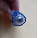 Pentel K437-C zselés rollertoll 0.7/0.35mm, háromszög fogózóna, eldobható, kék, szóló