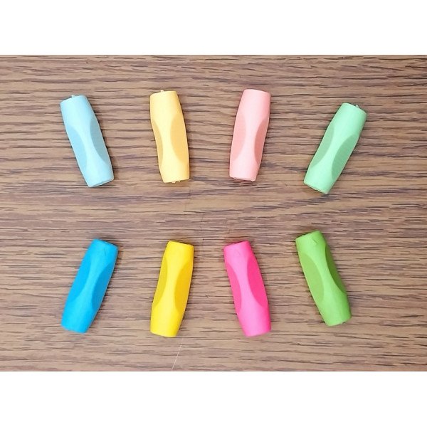 Szilikon ceruzafogó 4db, vegyes színekben